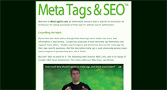 Desktop Screenshot of metatagseo.com